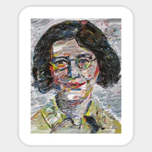 SIMONE WEIL acrylic portrait Sticker